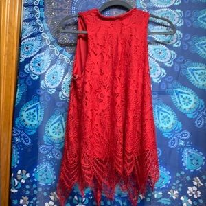 Red tank top